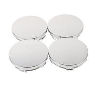 4 Pezzi Coprimozzi Ruota Auto R60 Set 4 Metallo Argento Copertura