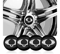 4 Pezzi Coprimozzo Adesivi con Logo, Adesivi Copriruota per Ssangyong Rexton 2 Tivolan Musso Tivoli Kyron 60mm, Antipolvere Impermeabile Coprimozzi per Ruota con Emblema Adesivo