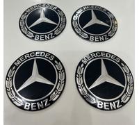 4 Pezzi Coprimozzo Adesivo Mercedes Tappo Cerchi In Lega 65mm