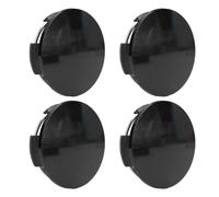 4 Pezzi Coprimozzo Auto 57mm Nero Universale - ABS Rinforzato con Clip Acciaio Antiruggine, Ø Interno 50mm, Altezza 18mm