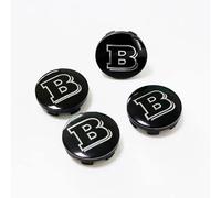 4 Pezzi Coprimozzo Centrale per Smart Brabus 56 mm, Copricerchi Tappi Mozzo Centrale Accessori per Lo Styling Del Logo Dell'Auto