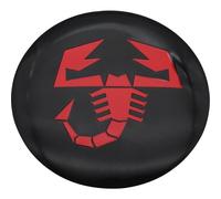 4 pezzi Coprimozzo da 56mm con Logo 3D Abarth Antipolvere per Cerchi