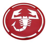 4 pezzi Coprimozzo da 56mm con Logo 3D Abarth Antipolvere per Cerchi