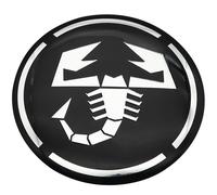4 pezzi Coprimozzo da 56mm con Logo 3D Abarth Antipolvere per Cerchi