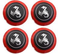 4 Pezzi Coprimozzo Fregi per FIAT 500 Abarth 133mm, Centrale Coprimozzo Copertura Centrale Della Ruota Cerchioni Copricerchi antiruggine