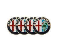 4 Pezzi Coprimozzo per Alfa Romeo 50mm, Adesivi Coprimozzi Copricerchi Coprimozzo Ruota con Logo Ruota Centrale Coprimozzo Copri Badge