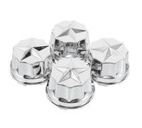 4 Pezzi Coprimozzo per Kart e Quad, Copertura Ruota Plastica Argento | Stile Moderno e Sportivo, Cambio Rapido Fai da Te, per Dadi Ruota e Golf Cart
