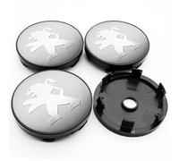 4 Pezzi Coprimozzo per Peugeot 206 308 307 207 208 3008 407 2008 508 60mm,Coprimozzi Ruota Coprimozzo Tappi Ruote Cerchi in Lega Cerchioni Pneumatici Cerchi Coprimozzi,Silver