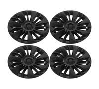 4 pezzi coprimozzo per ruote lucidi neri da 19 pollici, compatibili con Tesla Model Y 2020-2023