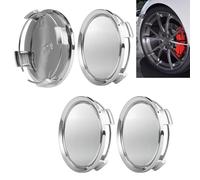 4 Pezzi Coprimozzo Ruota ABS Argento,OD 75 mm ID 69 mm,Coprimozzi Riutilizzabili di Grandi Dimensioni, Universale Copricerchi,DIY Coprimozzo Ruota Utilizzato per Decorazione dell'auto,Protezione Ruot