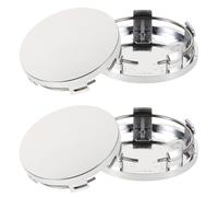 4 Pezzi Coprimozzo Ruota R60 in Metallo Argento per Auto, Set da 4