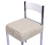 4 pezzi coprisedia tinta unita, cuscino da seduta, fascia elastica, sfoderabile