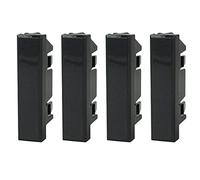 4 Pezzi Copritasti Copriforo Falso Polo 1/2M,Compatibile con Bticino Axolute, Occupa Mezzo Posto Modulo (Nero)