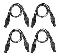 4 Pezzi Corde Elastiche con Gancio, Elastici Portapacchi Auto, Cinghie Elastiche 10mm con Ganci per la Movimentazione Delle Merci