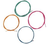 4 Pezzi Corde per Basso Elettrico Colorate, Set per Basso a 4 Corde | Acciaio Inossidabile Avvolgimento in Lega di Nichel, Suono Ricco e Tocco Liscio, per Studenti e Musicisti