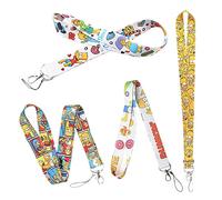 4 Pezzi Cordino da Collo,Simpson Lanyard Collo Chiavi,Neck Strap Lanyards con a Moschettone per Porta Badge Identificativo Fotocamera Telefono Cellulare