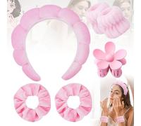 4 Pezzi Cosmetici a Banda per Capelli, Accessori per La Cura Della Pelle, Lavaggio Del Polso, Make -Up Abbigliamento Da Polso per La Cura Della Pelle, Pulizia Del Viso, Doccia