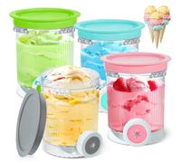 4 Pezzi Creami Pint Contenitori e Coperchi di Ricambio per Gelato Ninja Swirl Senza BPA e Lavabile in Lavastoviglie Creami Swirl Pints Compatibile con la Serie NC700 per Accessori Ninja Gelatiera (4)