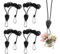 4 Pezzi Cricchetto di Corda Regolabili, 2,5m Corda Cricchetto con Gancio 1/8" Rope Ratchet, Cricchetti Pesanti per Pianta Crescere Lampada, Tenda, Escursioni