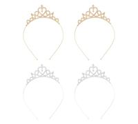 4 Pezzi Crown Principessa, Fascia Per Bambini In Metallo Per Bambini, Moda Classica, Elei Accessori Per Capelli Strass Per Ragazze, Accessori Per Vestiti Di Abbigliamento.