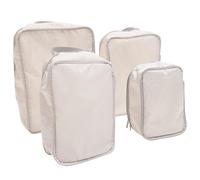 4 Pezzi Cubi di Compressione per Valigia, Set da Viaggio | Organizer Multiuso Chiusura a Cerniera, Leggero, Aiuta a Ridurre le Pieghe dei Vestiti, Campeggio