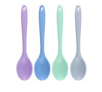 4 Pezzi Cucchiai Miscelatore Silicone Cucchiaio Manico Lungo per Cucinare e Mang