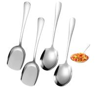 4 Pezzi Cucchiai per Insalata, 22 cm Posate per Insalata Acciaio Inox, Cucchiaio da Portata, Cucchiaio da Insalata a Manico Lungo, Cucchiaio da Servizio per Casa, Banchetto