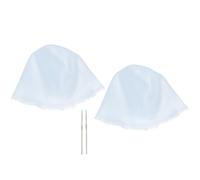 4 Pezzi Cuffia per Colorare i Chioma in Silicone con Ganci | Fori Piccoli e Rotondi, Film Trasparente, Uso Domestico e Colpi di Luce, Protezione Fronte