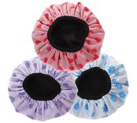 4 Pezzi Cuffie Doccia Impermeabili Tre, Asciugatura Chioma, Peva | Morbide e Traspiranti, Elastiche e Assorbenti, per Salone, Lavaggio Viso, Sonno Stile Casuale