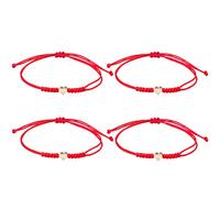 4 pezzi Cuore Bracciali Rosso Donne Ragazze Bracciale bracciale filo rosso del Destino per Madre Figlia Sorella Fidanzato Fidanzata Migliori Amiche Braccialetto Amicizia Regalo per San Valentino