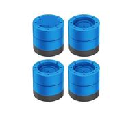 4 pezzi cuscinetti antivibrazioni piedini for lavatrice kit universale rullo antiscivolo for base for di sollevamento for mobili Base per Lavatrice(4pcs Blue 60mm)