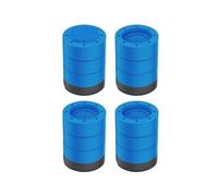 4 pezzi cuscinetti antivibrazioni piedini for lavatrice kit universale rullo antiscivolo for base for di sollevamento for mobili Base per Lavatrice(4pcs Blue 85mm)