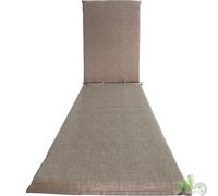 4 PEZZI CUSCINO BEIGE IMBOTTITO DA GIARDINO PER LETTINO SDRAIO H.5 CM.180X50