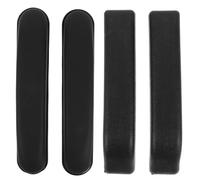 4 Pezzi Cuscino Bracciolo per Sedia a Rotelle Elettrica, Nero | PU e Spugna Abs, Montaggio Regolabile, Design Dritto o Curvo per Strutture Ospedaliere e Assistenziali