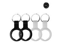 4 pezzi, custodia protettiva in silicone per Mili LifeTag/MiTag, Reyke Smart Tag con fori precisi e materiali ecologici di alta qualità, antigraffio, antiurto, piacevole al tatto, bianco e nero