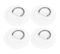 4 pezzi D Toppa PVC Acciaio Acciaio Rotondo Forma Bianco per Kayak