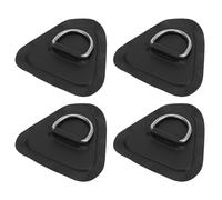 4 pezzi D Toppa PVC Acciaio inossidabile Triangolo Forma Nero per Kayak