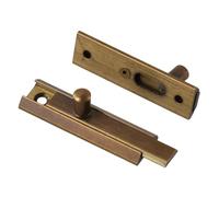 4 pezzi da 2 pollici chiavistello scorrevole hardware di chiusura in ottone massiccio bronzo porta bullone spazzolato cilindro serratura for porta del bagno della cucina