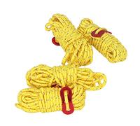 4 Pezzi da 4 Pezzi da 4 mm in Poliestere, Corde da Campeggio Riflettenti Esterne Portatili per Tende da Campeggio, Corde da Campeggio, Amache (Giallo)