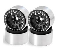 4 pezzi da 4pcs da 1,9 pollici di bordo per la ruota di beadlock estesi mozzi di ruote da 35 mm compatibili con 1 a 10 modelli di auto crawler RC come Wraith TRX6 4WD OFF RABLE VEICOLI(Black)