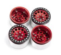 4 pezzi da 4pcs da 1,9 pollici di bordo per la ruota di beadlock estesi mozzi di ruote da 35 mm compatibili con 1 a 10 modelli di auto crawler RC come Wraith TRX6 4WD OFF RABLE VEICOLI(Red)