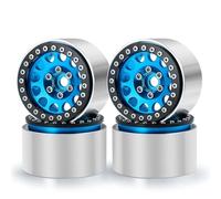 4 pezzi da 4pcs da 1,9 pollici di bordo per la ruota di beadlock estesi mozzi di ruote da 35 mm compatibili con 1 a 10 modelli di auto crawler RC come Wraith TRX6 4WD OFF RABLE VEICOLI(Blue)
