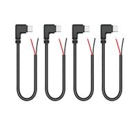 4 Pezzi da USB-C a 2 Pin, Cavo di Alimentazione Aperto da 10 Pollici, Connettore Tipo C da 90 Gradi, Cavo a Pigtail, 20 AWG 5V, per Dispositivi di Tipo C Installati o di Ricambio