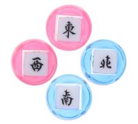 4 Pezzi Dadi Direzionali Mahjong in Plastica Colorata per Gioco | Accessorio Rotondo, Rotazione Facile e Precisa, per Sale Karaoke e Locali di Intrattenimento