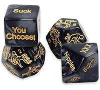 4 pezzi Dadi neri - Regalo per amici - Giochi e intrattenimento - Regalo per donna