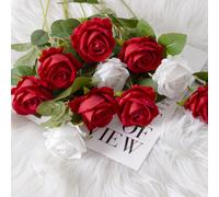 4 pezzi decorativi rose finte ornamenti floreali artificiali per il matrimonio