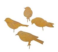 4 Pezzi Decorativo in Ferro | Vintage, picchetto a Forma di , Rugginoso, profilo Decorativa, per Prato