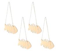 4 Pezzi Decorazione a Forma di Pesce in Legno per Pittura e Parete | Legno Chiaro, Riutilizzabile per Attività Creative, Adatto a Maestri, per Gouache e Pennelli