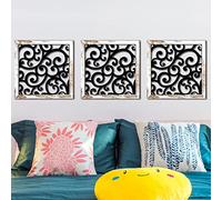 4 Pezzi Decorazione Da Parete In Legno, Vita In Legno Decorazioni Per La Casa Dipinti Murali Pannello Da Parete Intagliato Floreale Decorazione Ciondolo Arte Rustica Scultura Della Parete Della Casa (