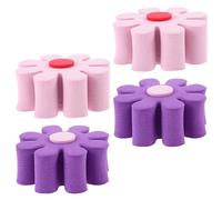 4 Pezzi Decorazione Floreale in Eva, Toppers Decorativi | Compatibile con Antenne Veicolari, Installazione Semplice, Resistenza al Vento, Visibilità Migliorata, Due Colori